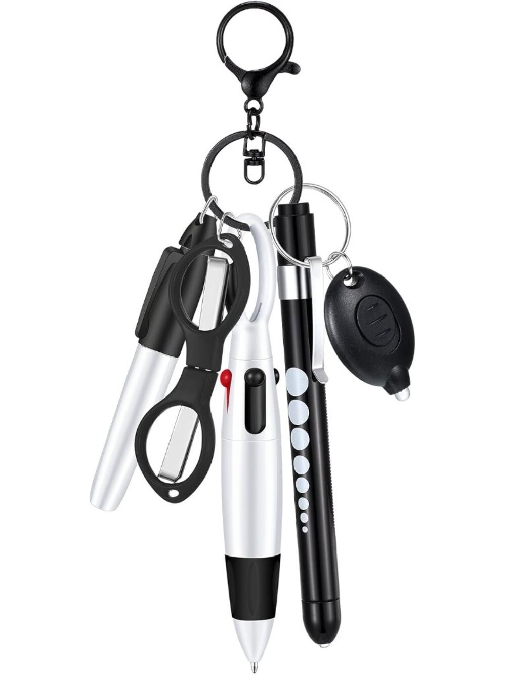 6 Pcs Nurse Pen Set Rn Badge Accessories Essentials, Black